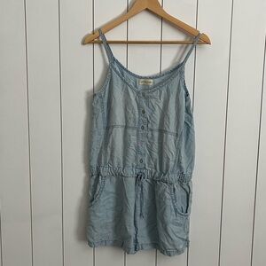 Anthropologie Cloth & Stone Chambray Romper